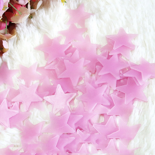 Creator 500 Estrellas Adhesivas 3d Fosforescentes Para Pared Y Techo, Decoración Infantil Que Brilla En La Oscuridad, Rosas, Autoadhesivas, Ideal Para Dormitorio, Techo, Pared, Vidrio O Muebles
