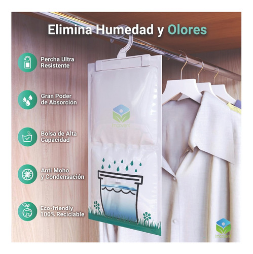 Absorbedor De Humedad Armarios Baúles 210 G Desechable 2 Uni