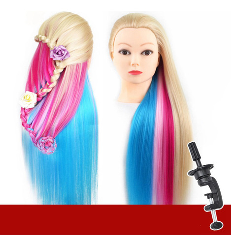 Cabeza De Maniquí Con Pelo, Cabeza De Muñeca Para Peinar
