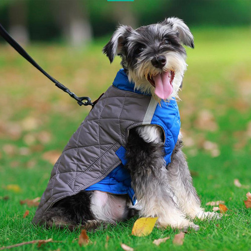 Chaleco De Invierno Para Perros, Abrigo Ligero A Gris Azul