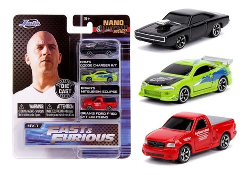 Nano Set Fast & Furious F&f Nv-1 Hollywood Jada Esc 1:64