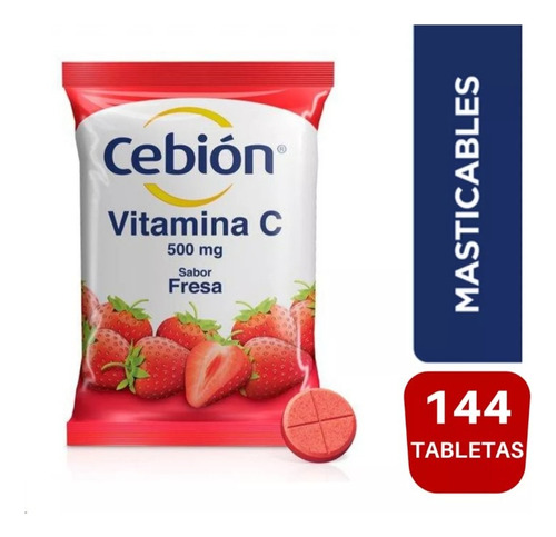 Cebión Masticables Vitamina C Fresa - Unidad a $556