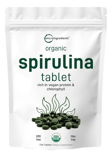 Espirulina Organica 720tabs - Micro - Unidad a $362