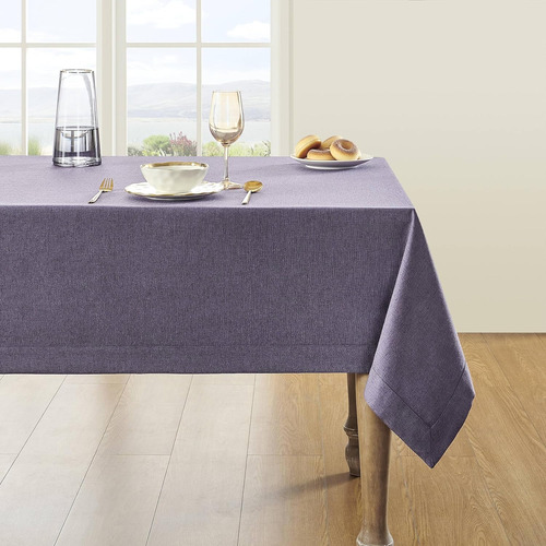 - Mantel Rectangular De Estilo Rústico De Lino Sintét...