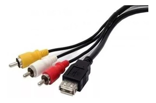 Cabo Usb A 2.0 Fêmea Para 3xrca Macho 1,80m 033307