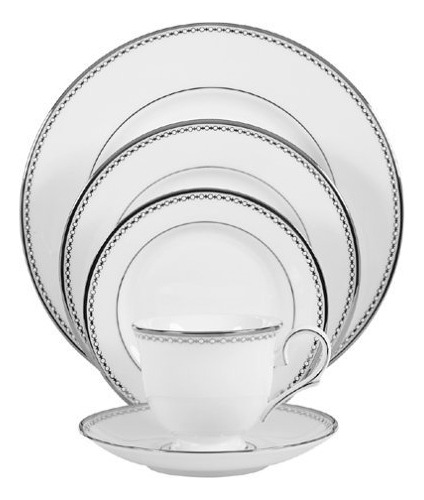 Lenox Pearl Platinum Bone China Juego 5 Pieza Para Colocar 1