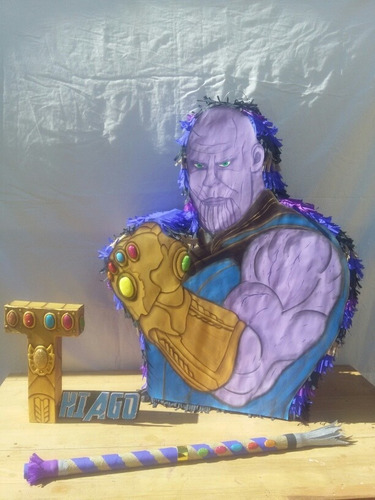 Piñata Letra 3d Thanos Avengers 