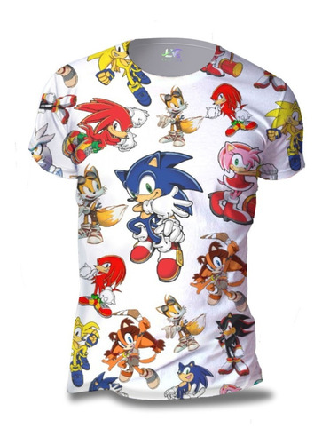 Camisa Camiseta Sonic Filme Estampa Total Personalizada Snc6