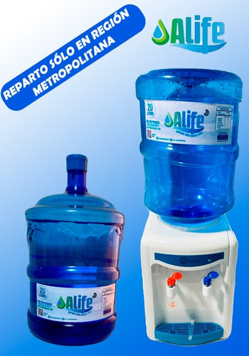 Agua Purificada Alcalina 2 Bidón + Dispensador Eléctrico 