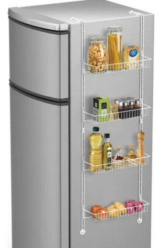 Fruteira Modular Geladeira Porta Tempero Alimento Condimento Cor Branco