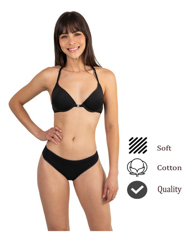 Bikini De Algodon Mujer Paquete De 12 Piezas Colores Suave