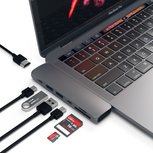 Satechi Adaptador Tipo C Pro Hub Con Usb-c Pd (40 Gbps), Hdm