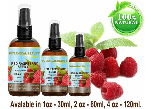 Aceite De Semilla Rojo Frambuesa 100% Puro / Natural / Virge