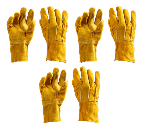 3 Pares | Guantes De Carnaza Largo Estándar Bylack