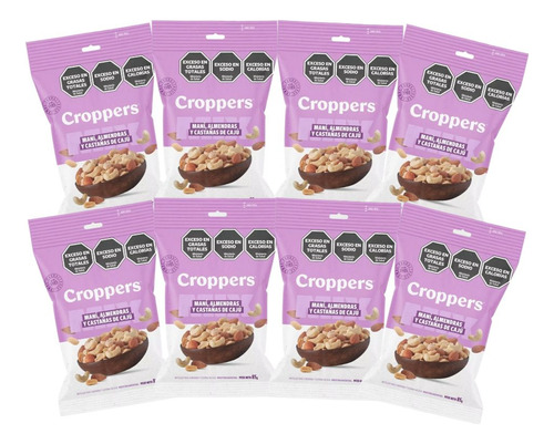 Mix Croppers Mani Almendras Y Castañas De Caju 85gr X8