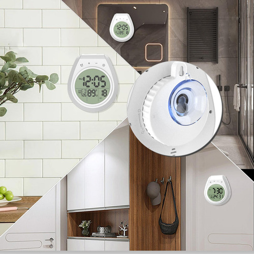 Reloj De Ducha Digital Interior Con Ventosa Pantalla