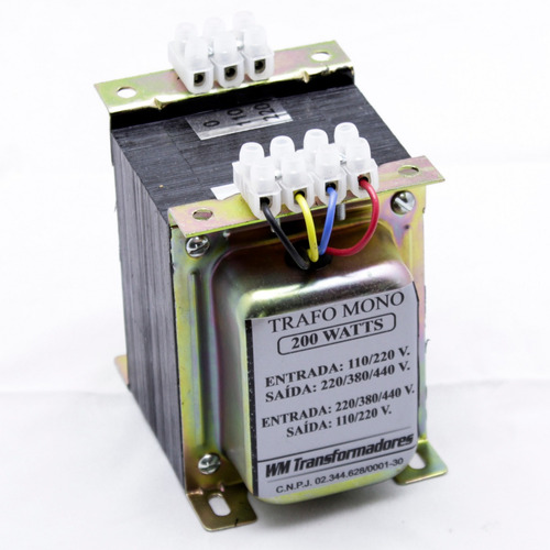 Transformador Mono 200watts 220/380/440v X 110/220v
