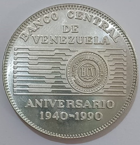 50 Años Aniversario Bcv 1990 (plata)