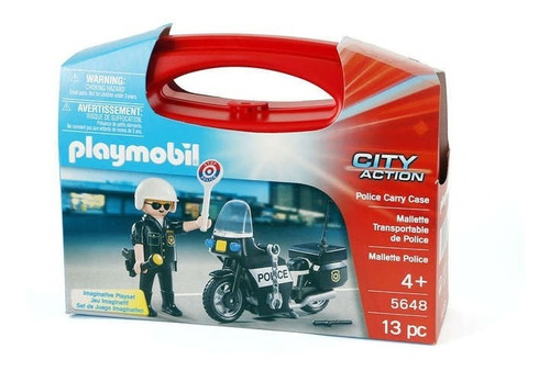 Imagen 1 de 4 de Playmobil 5648 Valija Maletin Policia Con Moto  Original Edu