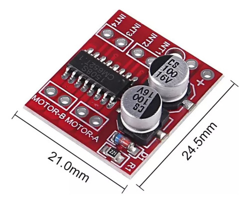 2 Piezas Puente H Mx1508 Mini L298n Doble Pwm Driver Motor