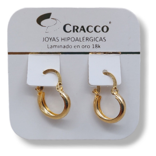 Aros De Oro Laminado 18k Argollas Criollas Calidad Cracco