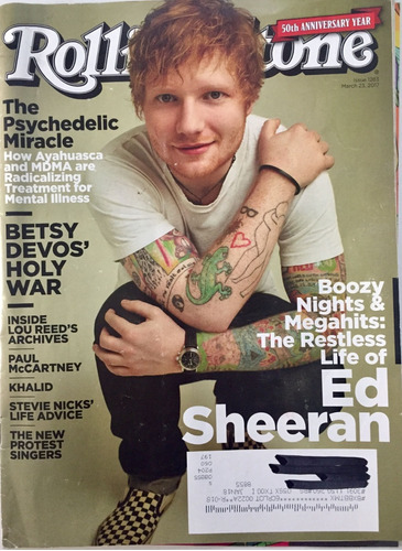Ed Sheeran En La Revista Rolling Stone Edicion Usa 2017