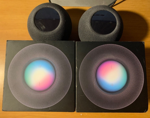Imagen 3 de 8 de Homepod Mini Stereo Pair - Space Gray - Excelente Estado!