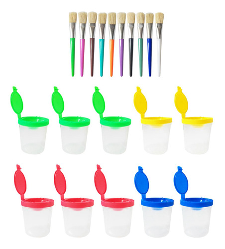 Vasos De Pintura, Juego De Pinceles, Pinceles De Acuarela,