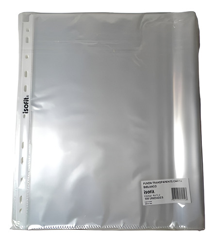 Funda Transparente Tamaño Carta 100uni Isofit