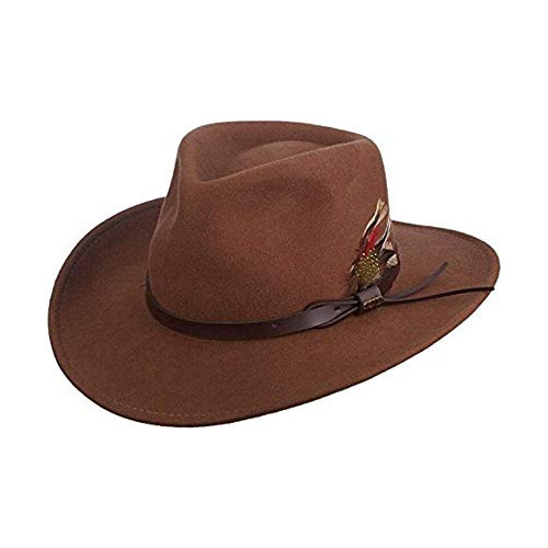 Felt Crushable Classico Hombres De Outback, Pacana, Medio.