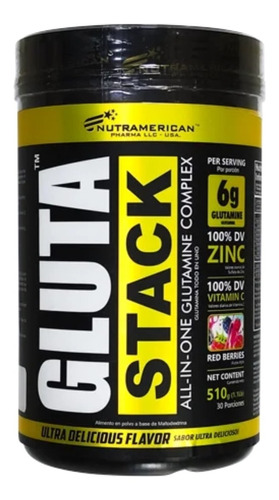 Gluta Stack Glutamina 6000mg + Zinc + - L a $64990