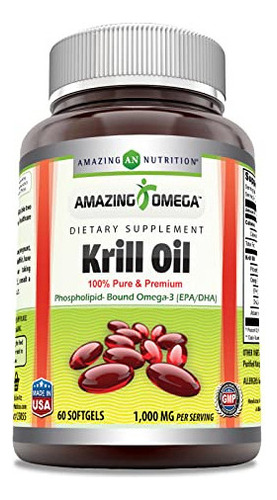Increíble Aceite De Krill Omega Con Omega 3 Epa, Dha, Fosfo