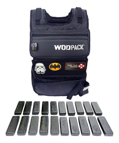 Chaleco Crossfit, Weighted Vest 20k Placas Wodpack