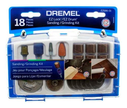 Kit De Accesorios Dremel Ez686 Para Lijar Y Esmerilar 18 Pza