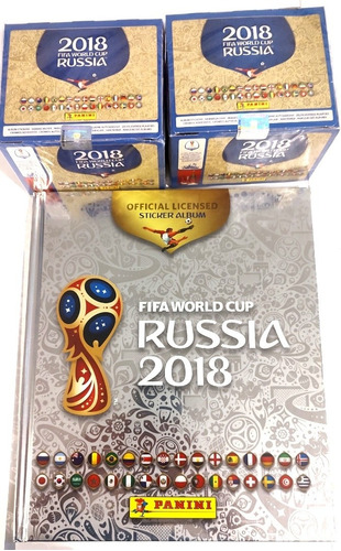 2 Cajas Rusia 2018 (200 Sobres) Y Álbum Platinum Panini 