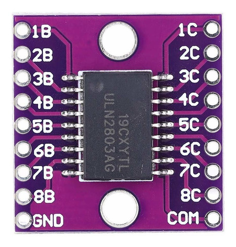 Modulo Transistor Darlington Uln2803a Eficiencia Morado