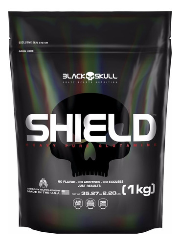 Shield Glutamine / Glutamina Pura 1kg - Black Skull