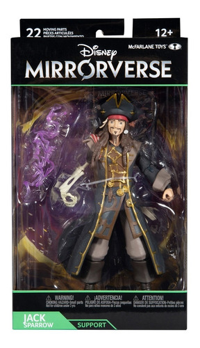 Figura Jack Sparrow Mirror Verse Mcfarlane Original Disney 