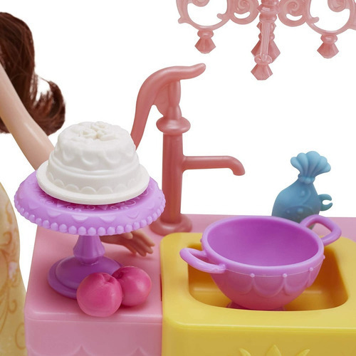 Princesa Bella Muñeca Disney Cocinita Real Pot Y Chip