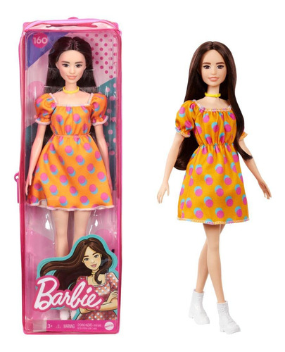 Barbie Fashionistas - Muñeca #160 Con Cabello Largo Morena.
