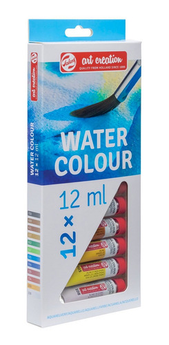 Aquarela Art Creation Talens 12 Cores Bisnaga Com 12 Ml