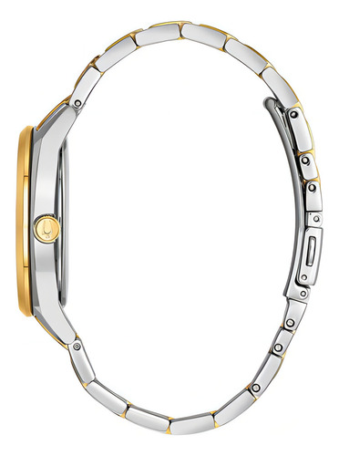 Reloj Bulova Hombre Clasico Acero 98c127 Color de la malla Plateado/Dorado Color del bisel Dorado Color del fondo Plateado