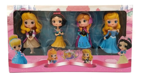 Disney Princesas Cenicienta Anna Aurora Caja 4 Figuras