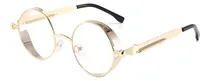 Comprar En Stock Abfa Shop Lentes Punk Retro Lunas Transparente Dora Varilla Dorado Armazón Dorado Diseño Lentes Estilo Punk Retro Con Lunas Redondas