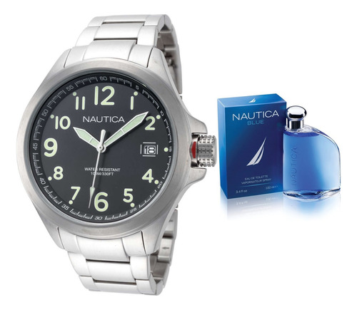 Paquete Reloj Con Perfume Nautica - Caballero - Originales