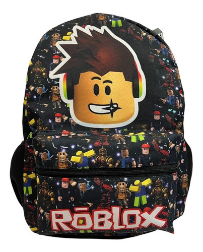 Mochila escolar Propria Juvenil Costa cor preto  design roblox 30L