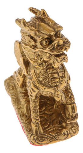 Adorno Dorado De Feng Shui Chi Lin / Kylin Riqueza Color Fix