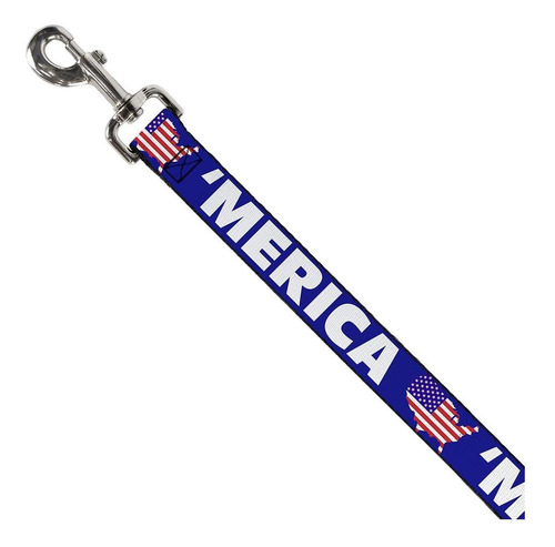 Correa Para Perros Merica Usa Silhouette Blue White Us De 6 Multicolor.