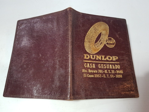 Imagen 2 de 4 de Dunlop Automóvil Antiguo Porta Documento Publicida Mag 56003