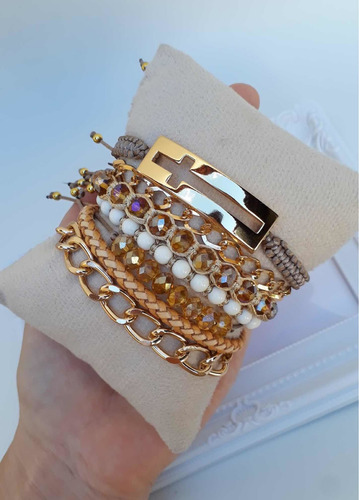 Imagem 9 de 10 de Pulseira Moda Blogueira Praia Verão Olho Grego Búzios Cavalo